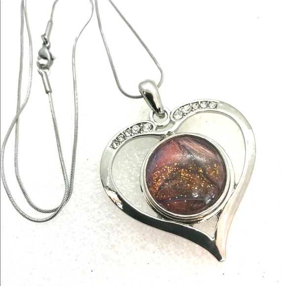 Heart Necklace Handmade 20mm snap SN20 display - Picture 2 of 4